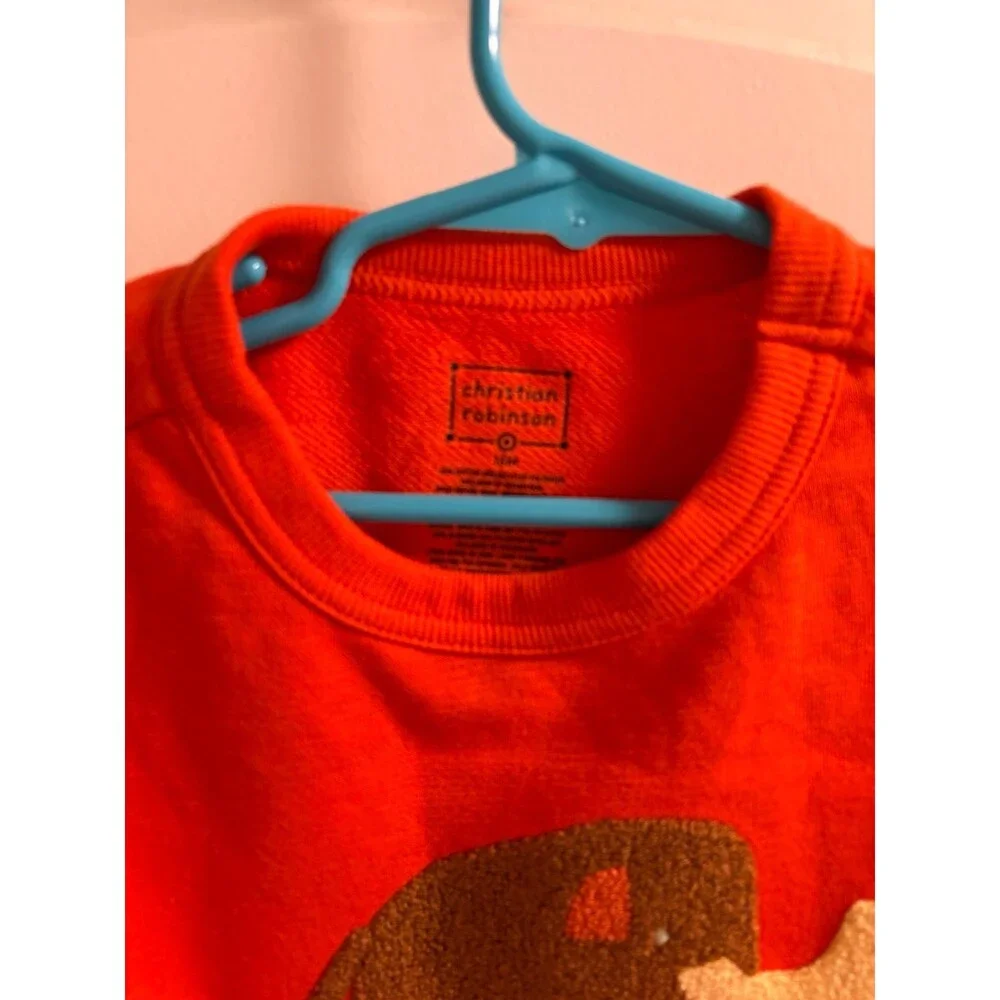 Christian‎ Robinson 18 months Toddler Woolly Mammoth Embroidered Sweatshirt NWT
